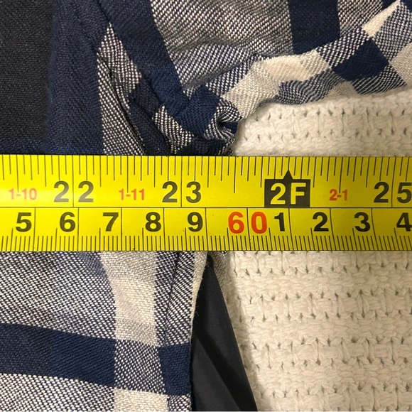 Juun.j Men's L/XL Blue Plaid Shirt Nylon Side Cinches Unique Street Tailoring - Picture 8 of 12